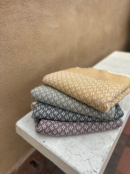 Flat Weave Turkish Towel - Crystal Pattern