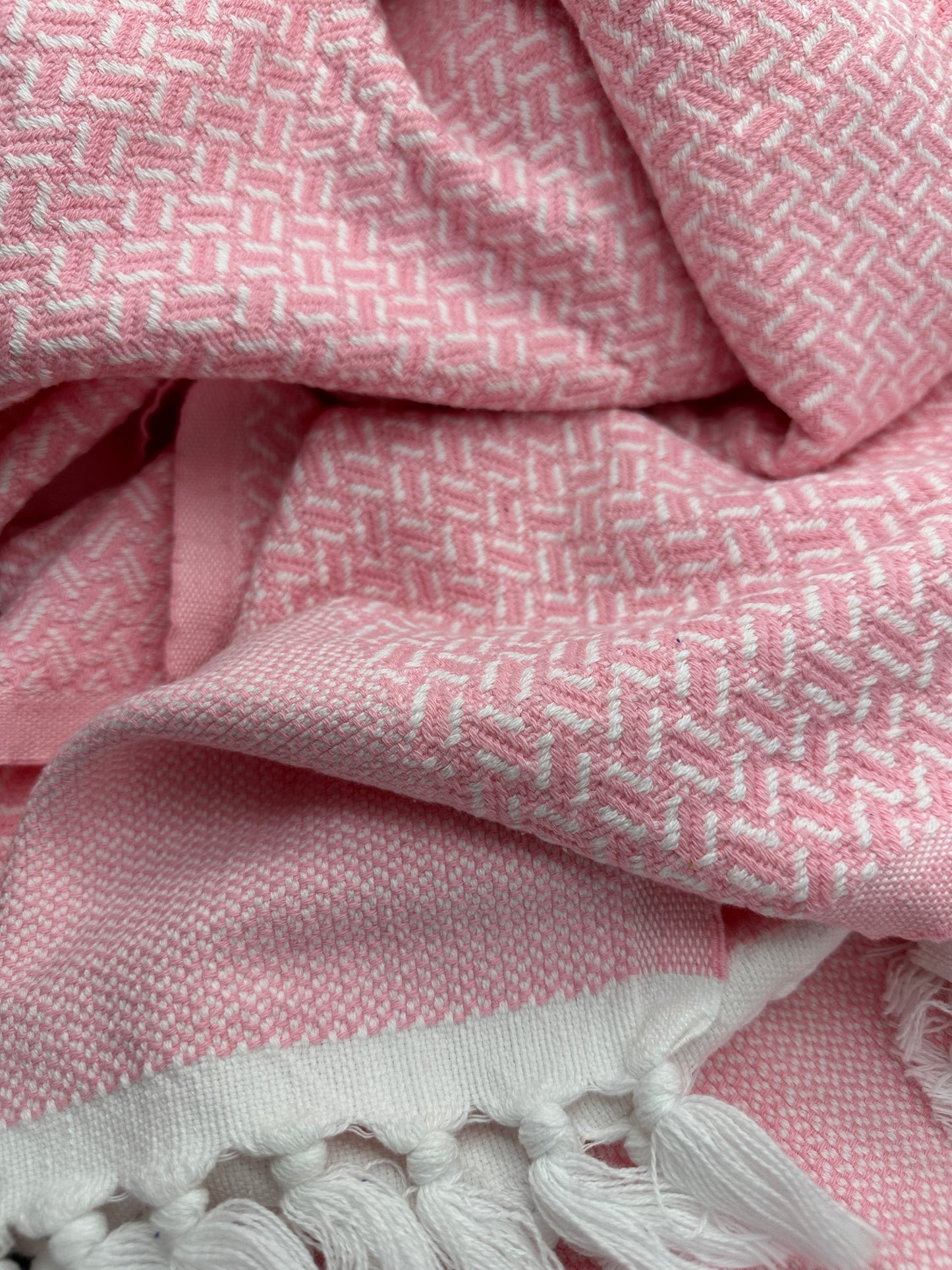 Flat Weave Turkish Towel - Herringbone Pattern