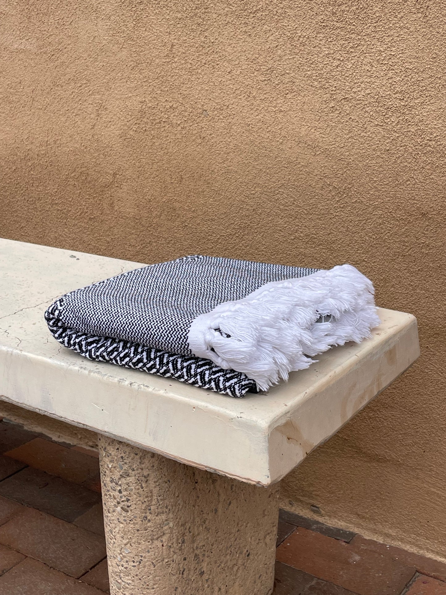 Flat Weave Turkish Towel - Herringbone Pattern