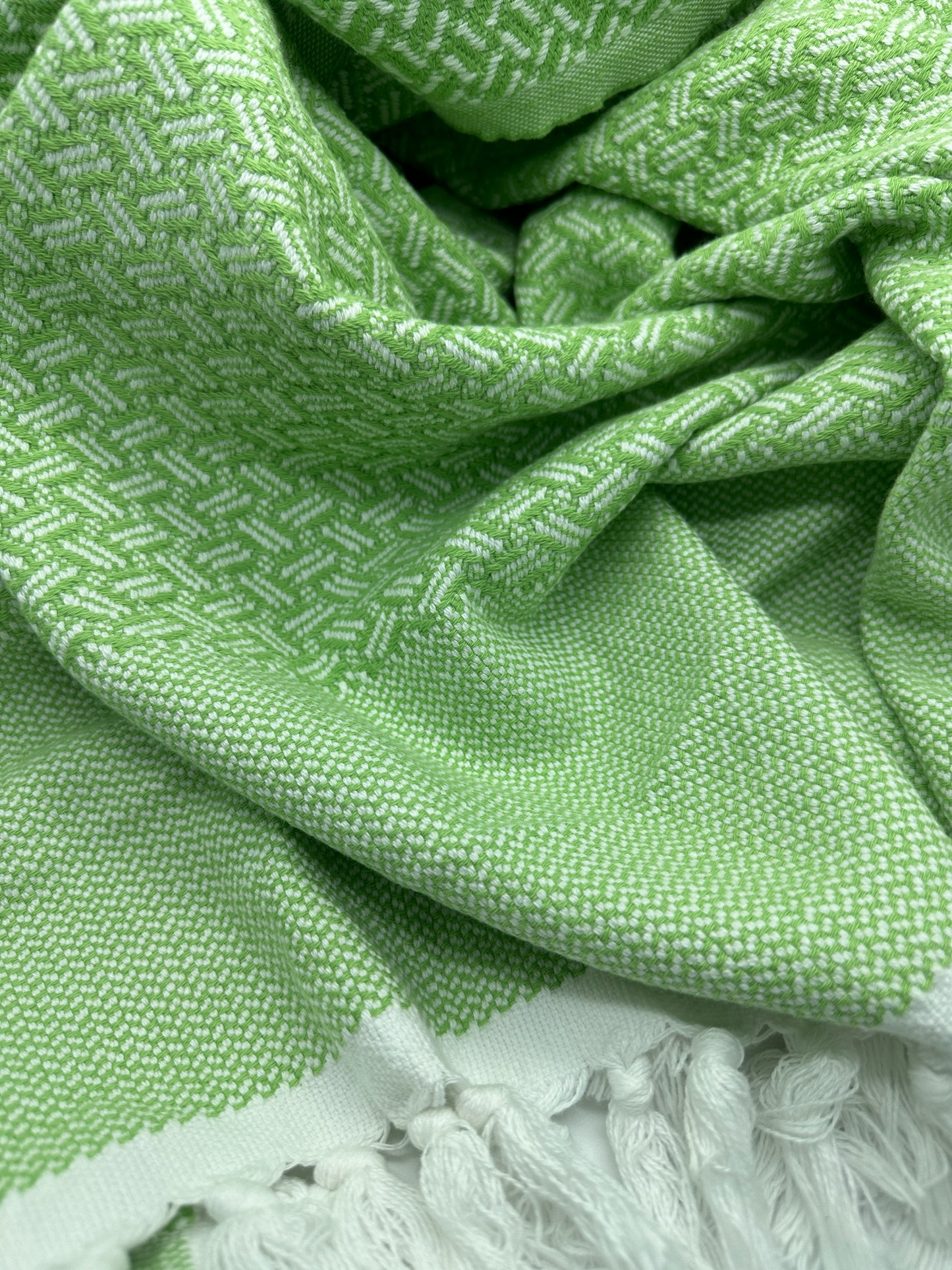 Flat Weave Turkish Towel - Herringbone Pattern