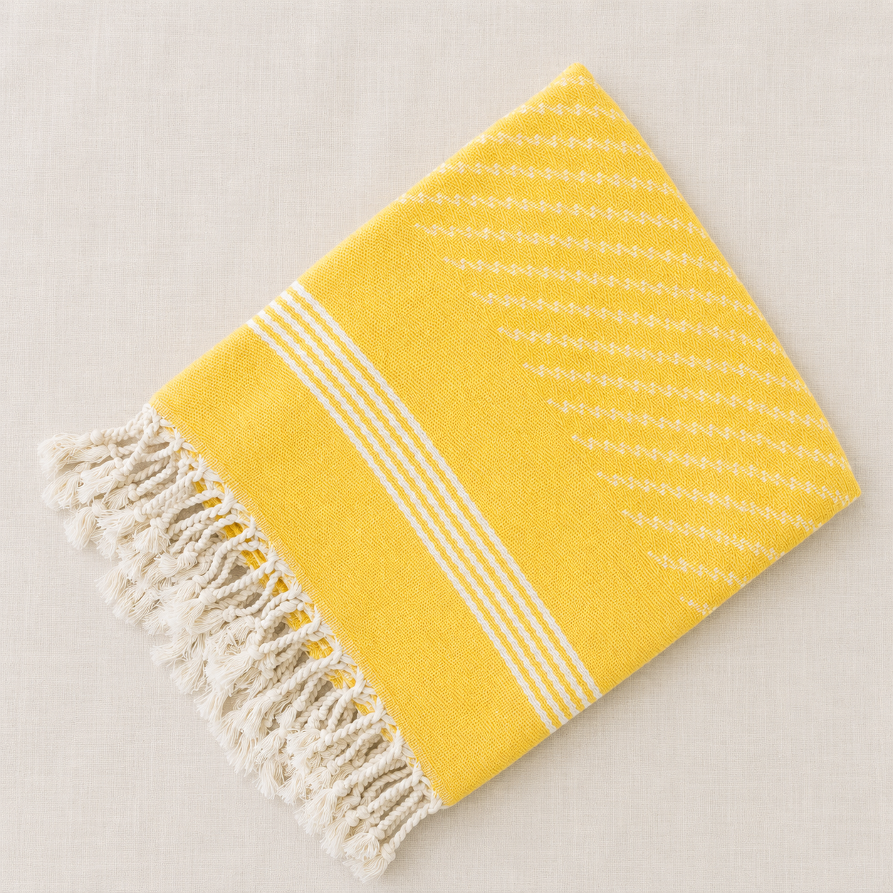 Body Towel (Flat Weave): Lightning Pattern