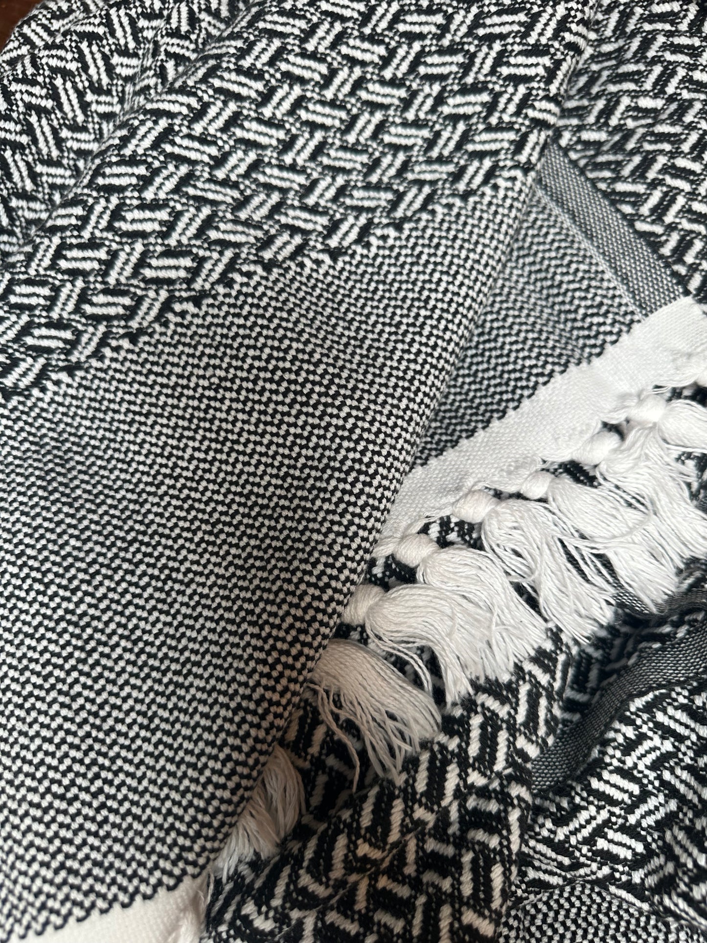 Flat Weave Turkish Towel - Herringbone Pattern