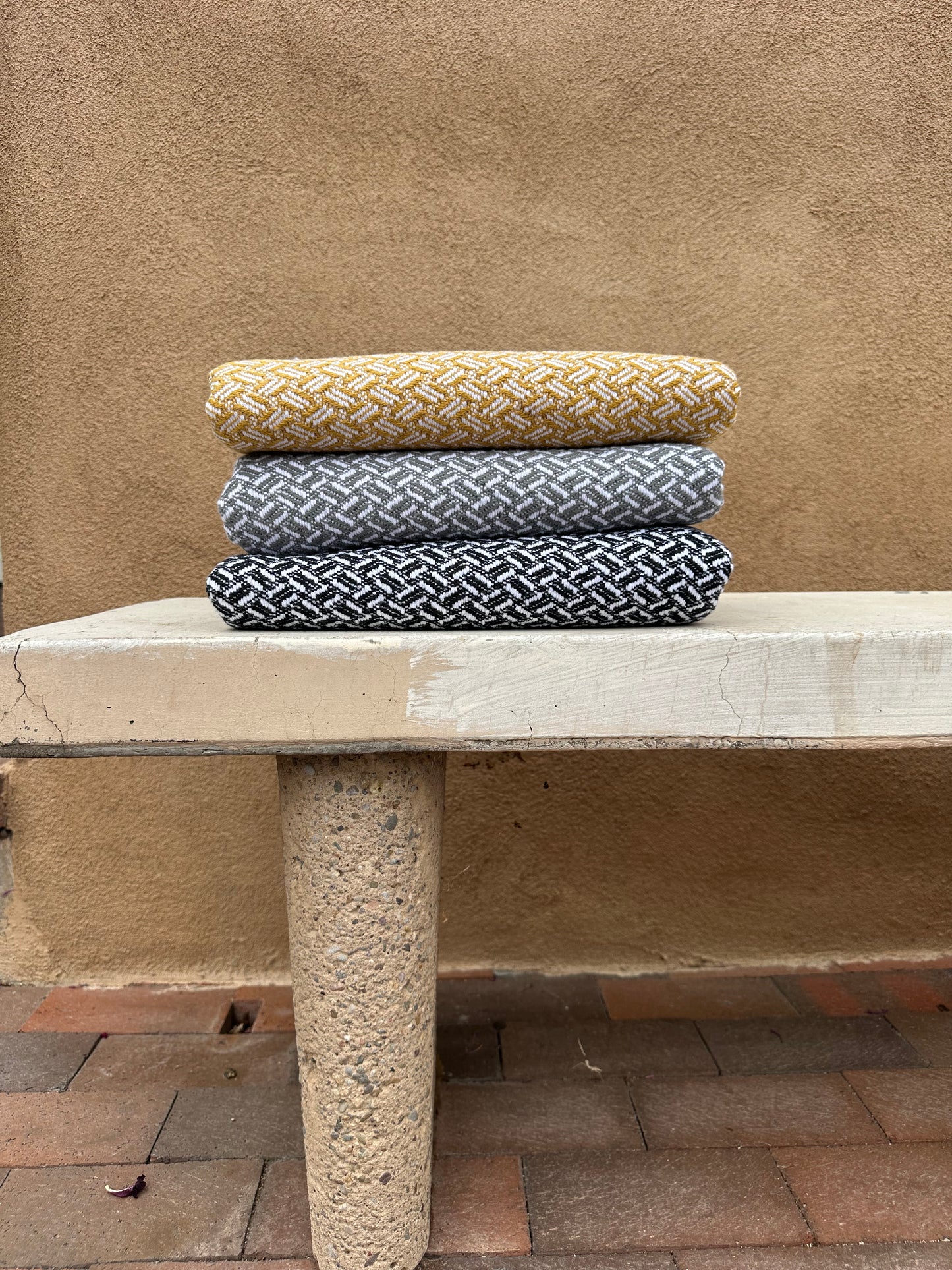 Flat Weave Turkish Towel - Herringbone Pattern
