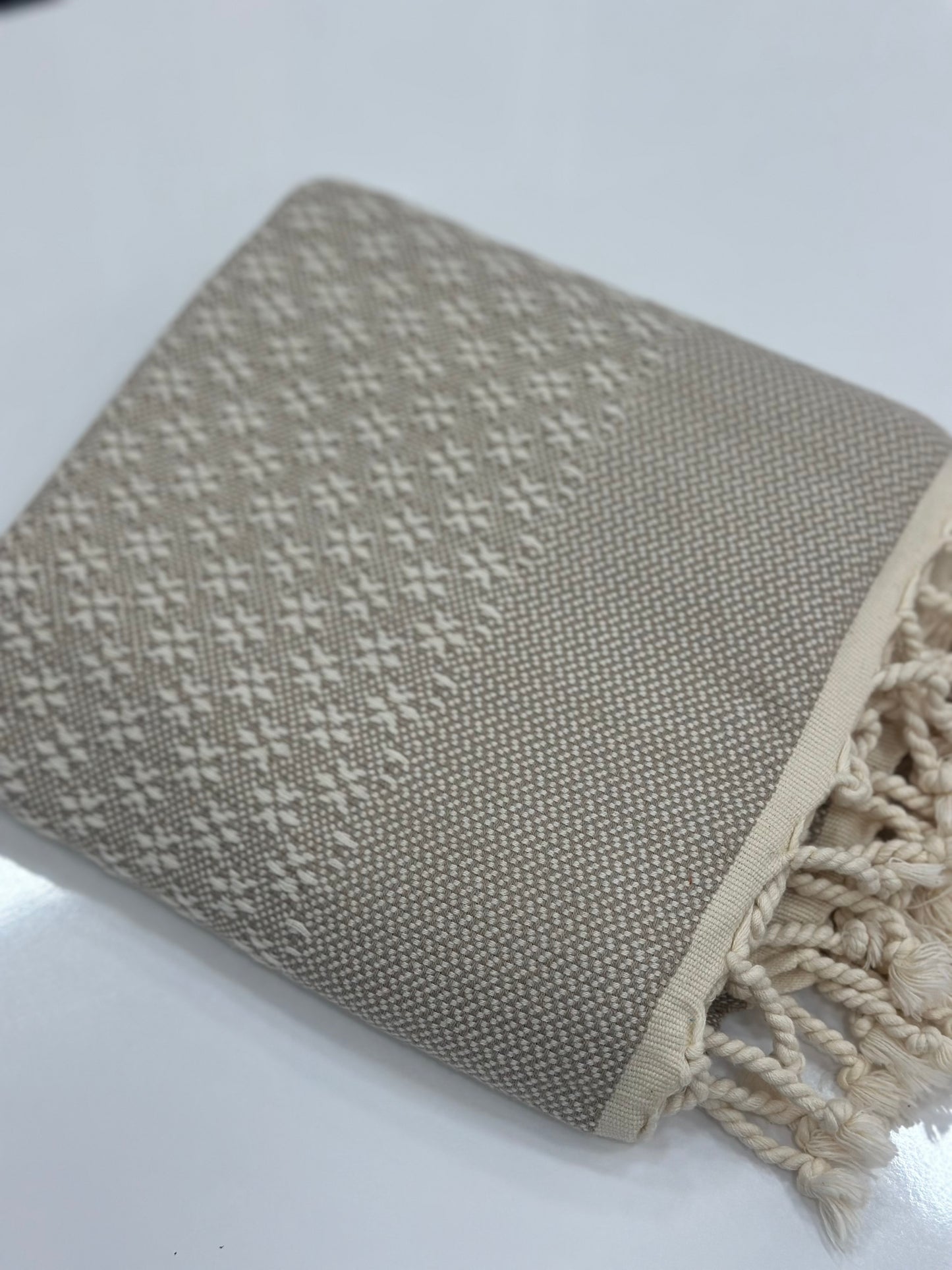 Flat Weave Turkish Towel - Crystal Pattern