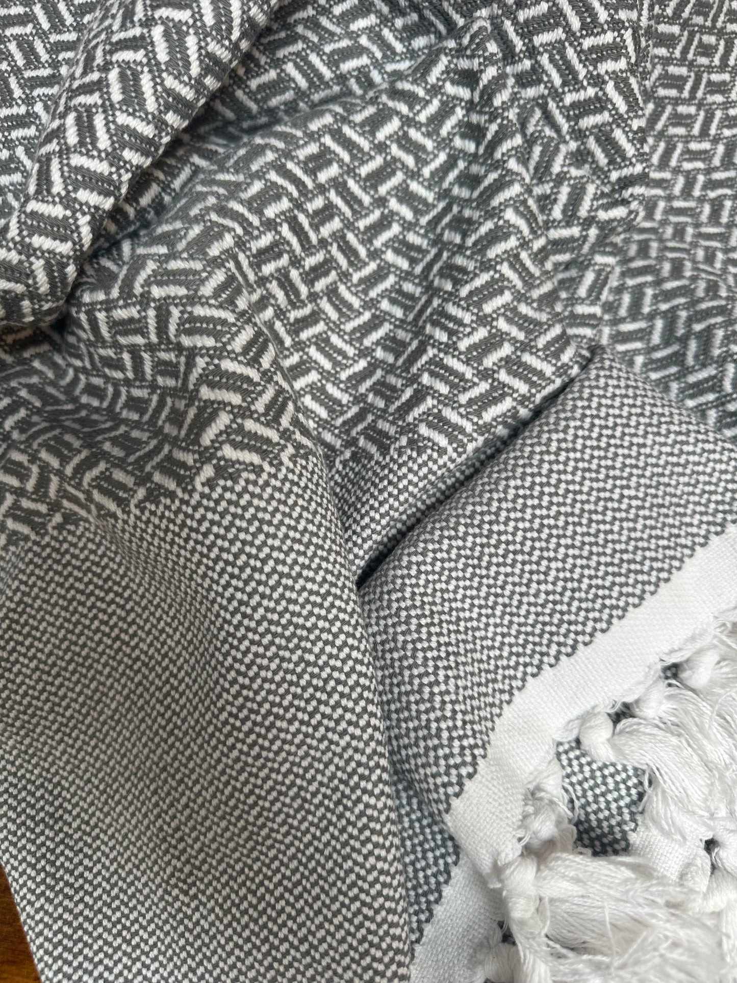 Flat Weave Turkish Towel - Herringbone Pattern