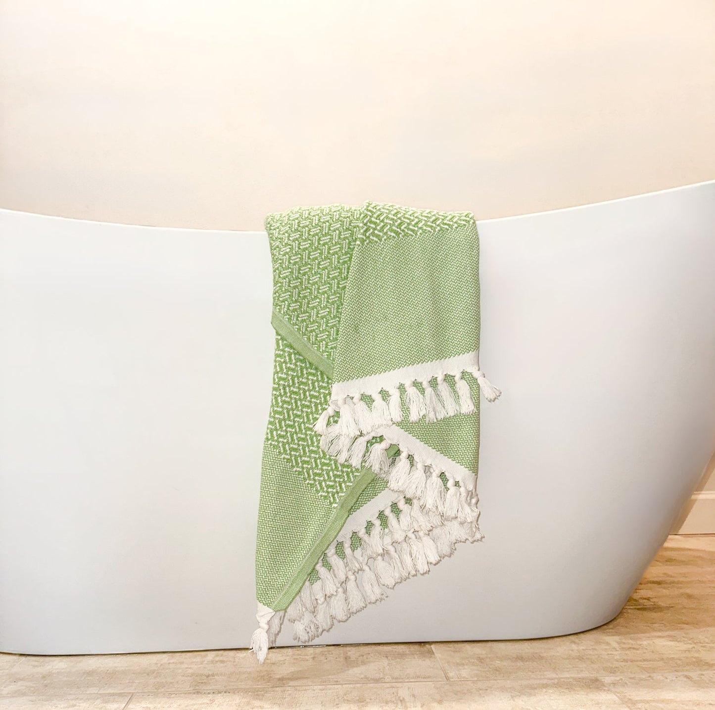 Flat Weave Turkish Towel - Herringbone Pattern