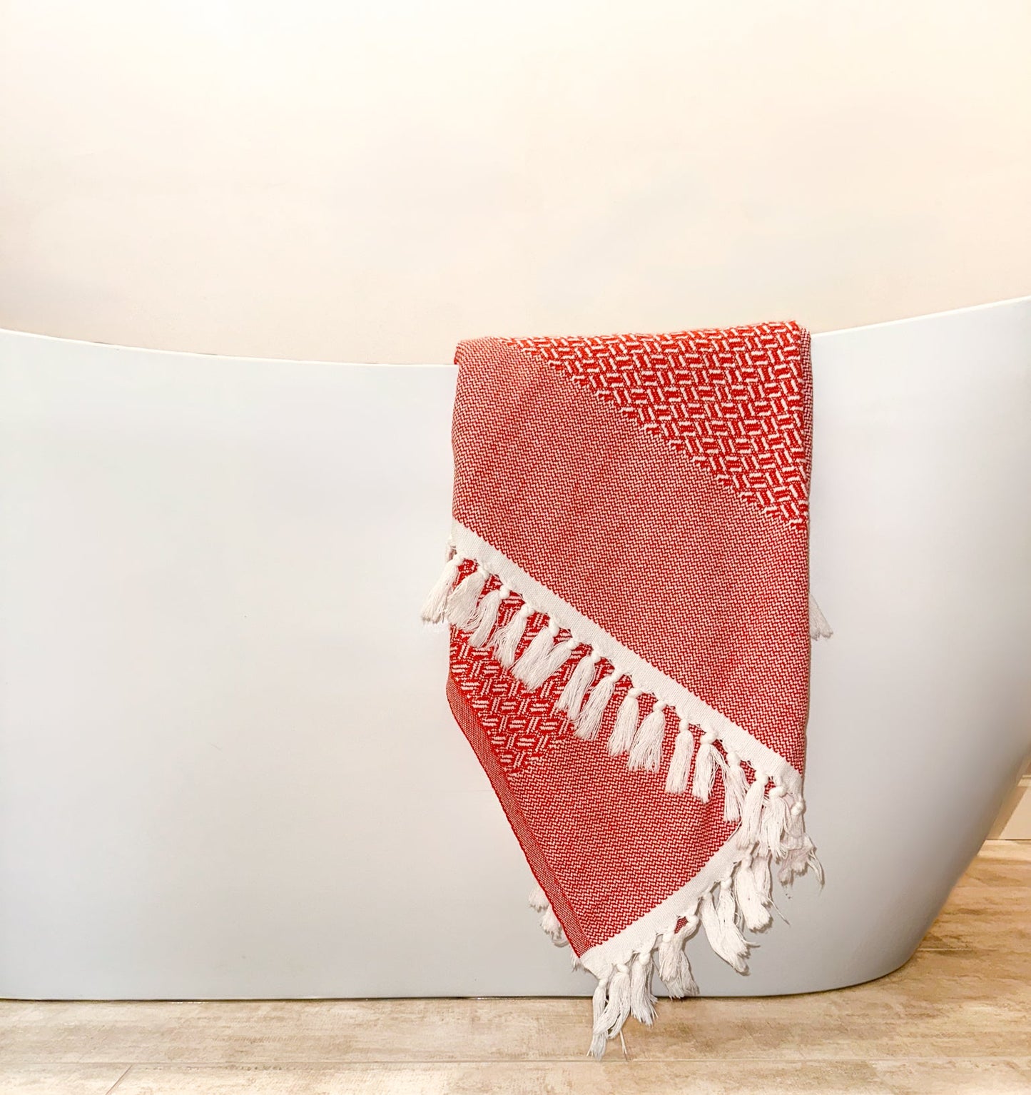 Flat Weave Turkish Towel - Herringbone Pattern