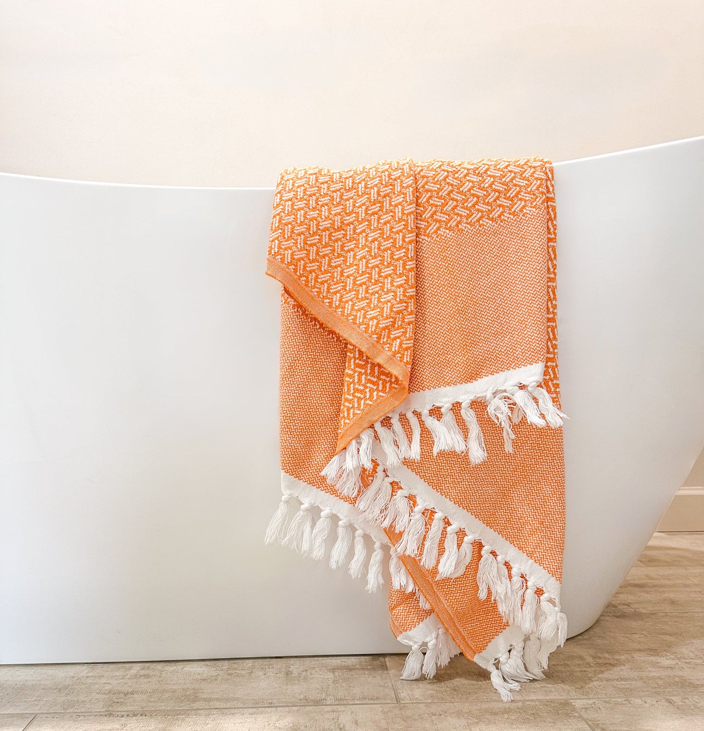 Flat Weave Turkish Towel - Herringbone Pattern