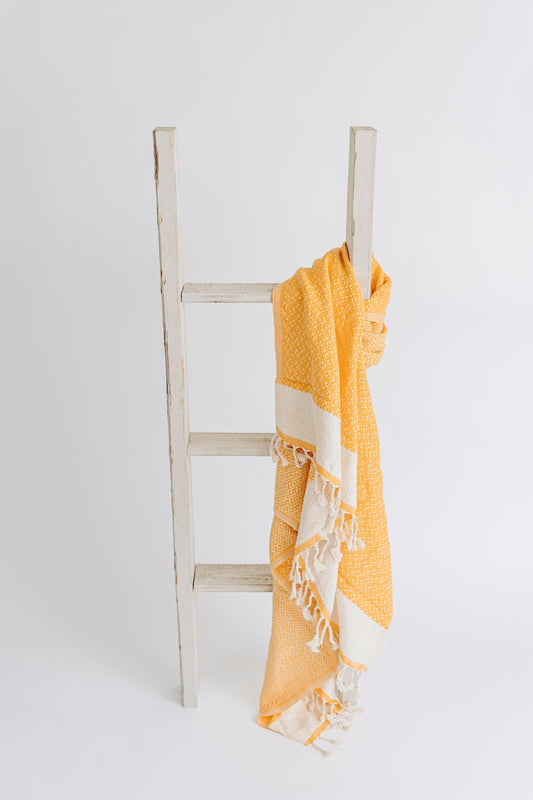 Flat Weave Turkish Towel - Butterfly Pattern