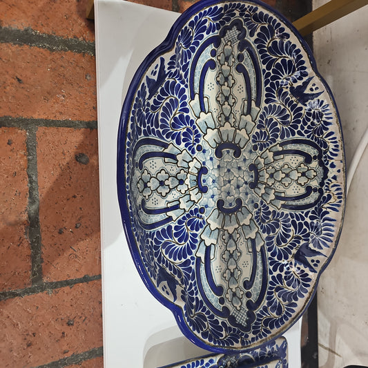 Talavera Clover Shaped Serving Plate