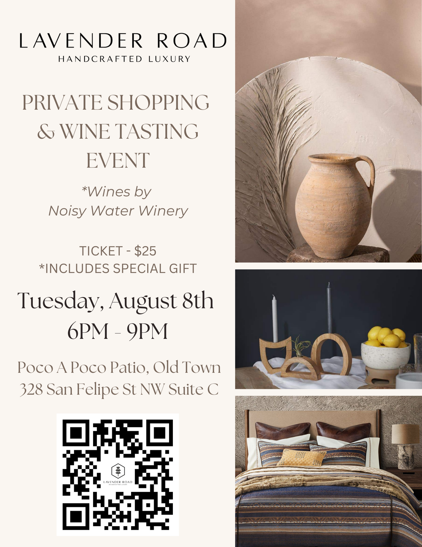 Private Shopping & Wine Tasting Event: 1 Ticket with Special Gift - SOLD OUT