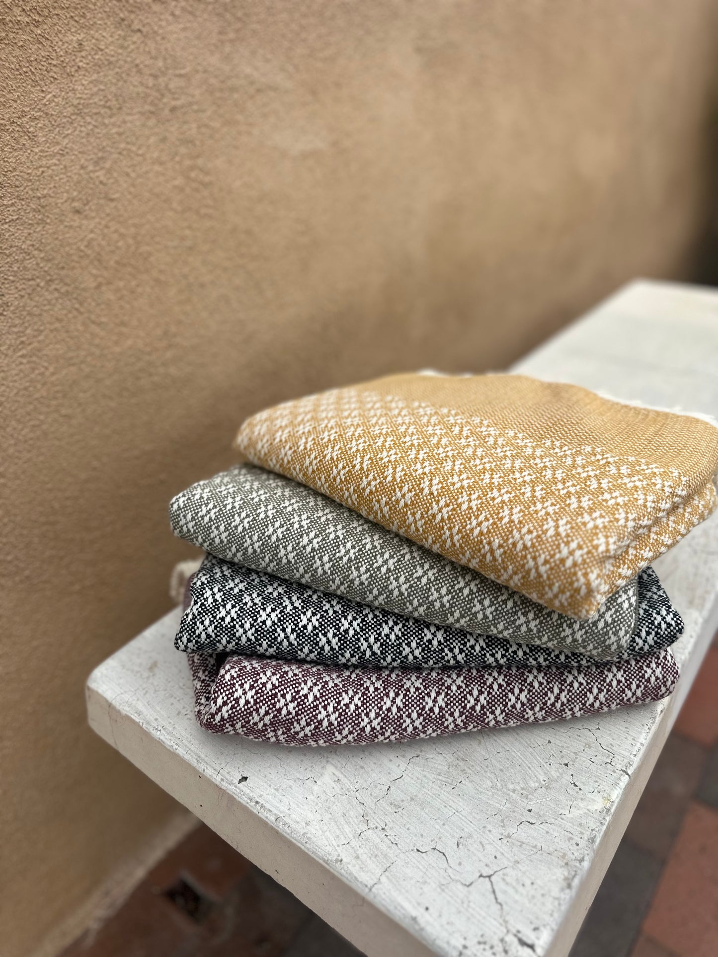 Flat Weave Turkish Towel - Crystal Pattern