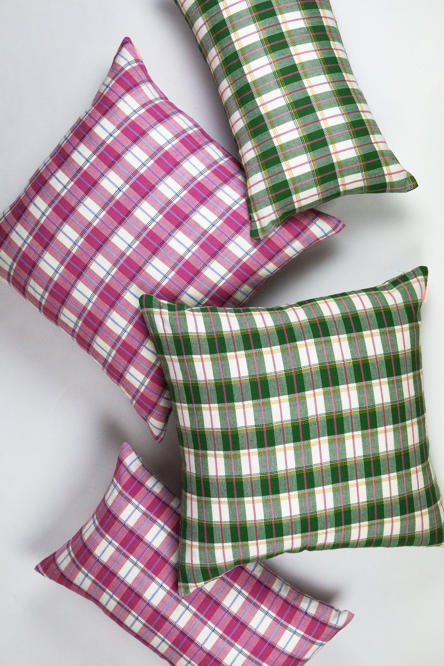 Archive NY San Andres Gingham Green Square Pillow
