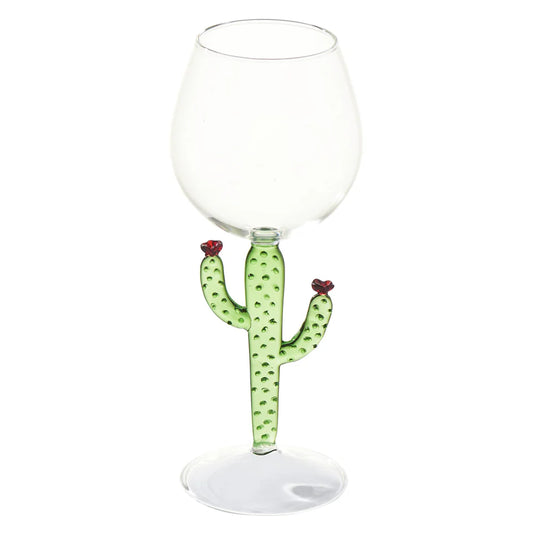 Aztec Wine Glass, Cactus Stem
