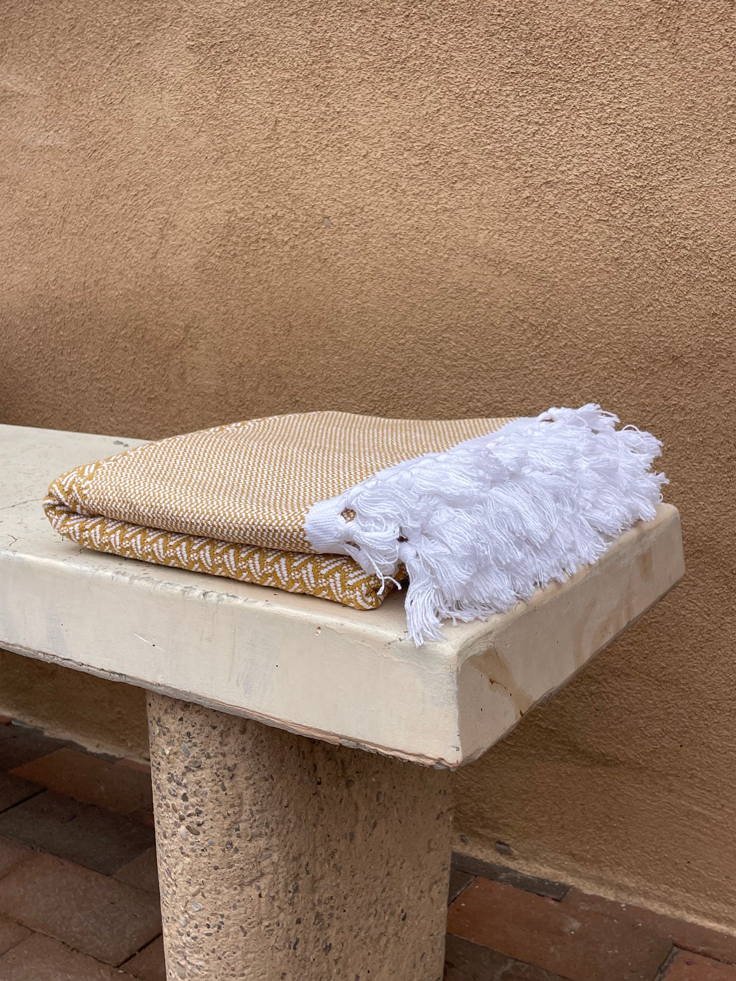Flat Weave Turkish Towel - Herringbone Pattern