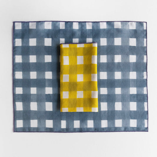 Blue Cross Hatch Placemat