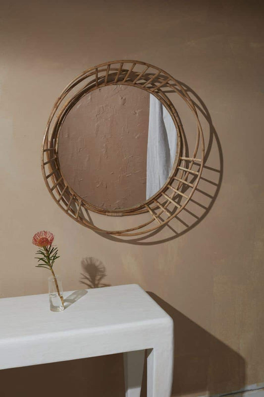 Rattan Mirror