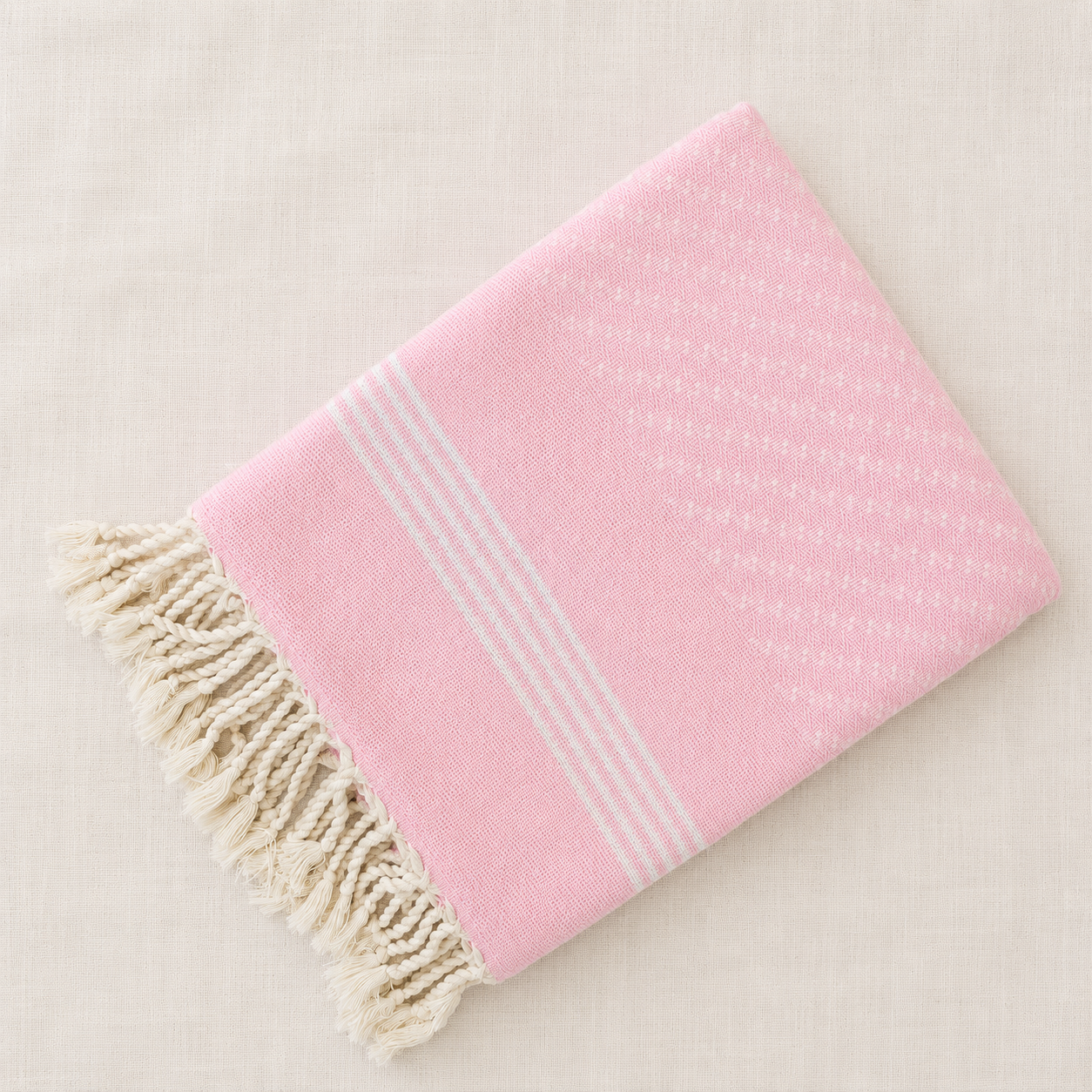 Body Towel (Flat Weave): Lightning Pattern