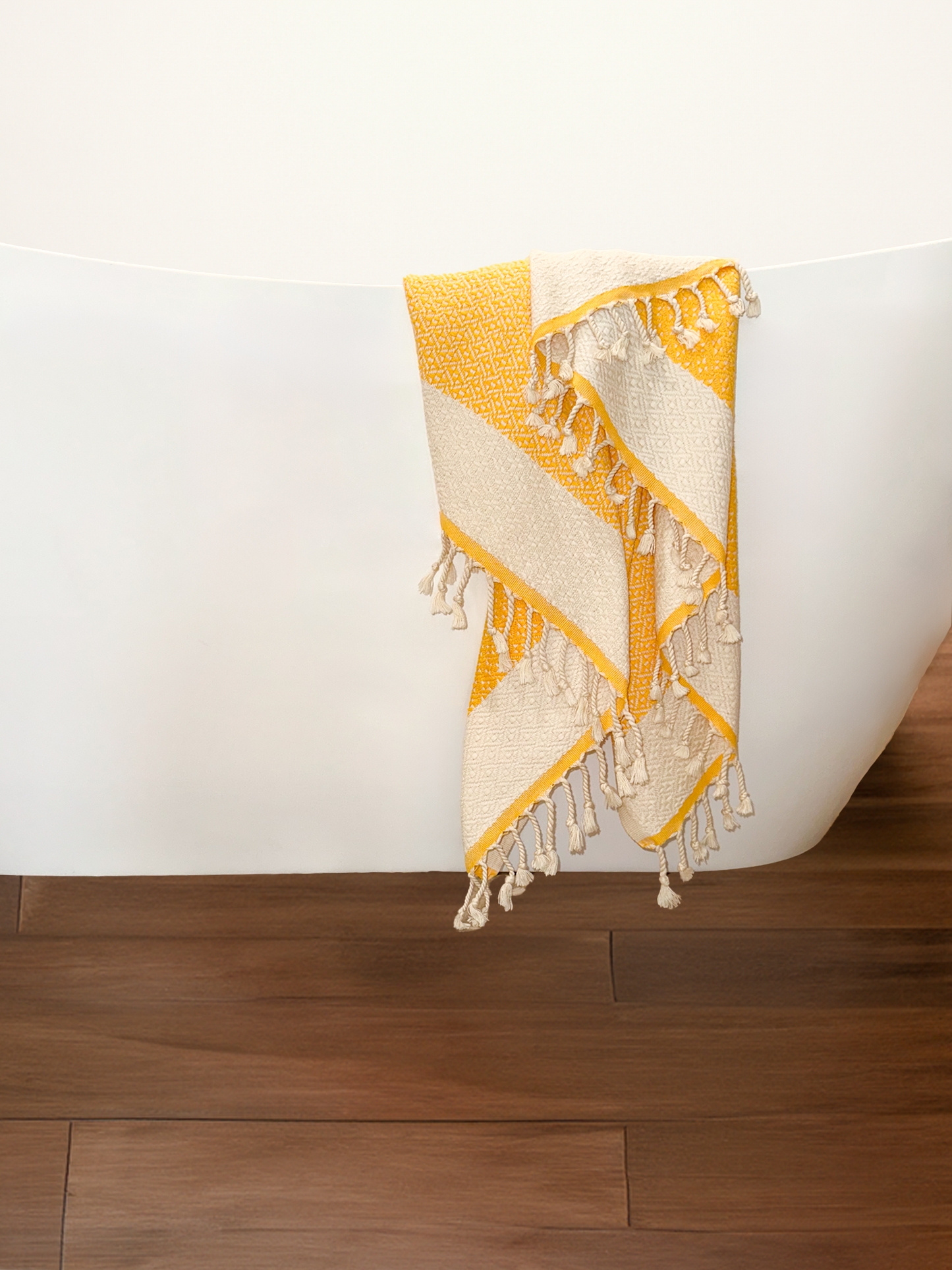 Body Towel (Flat Weave): Butterfly Pattern