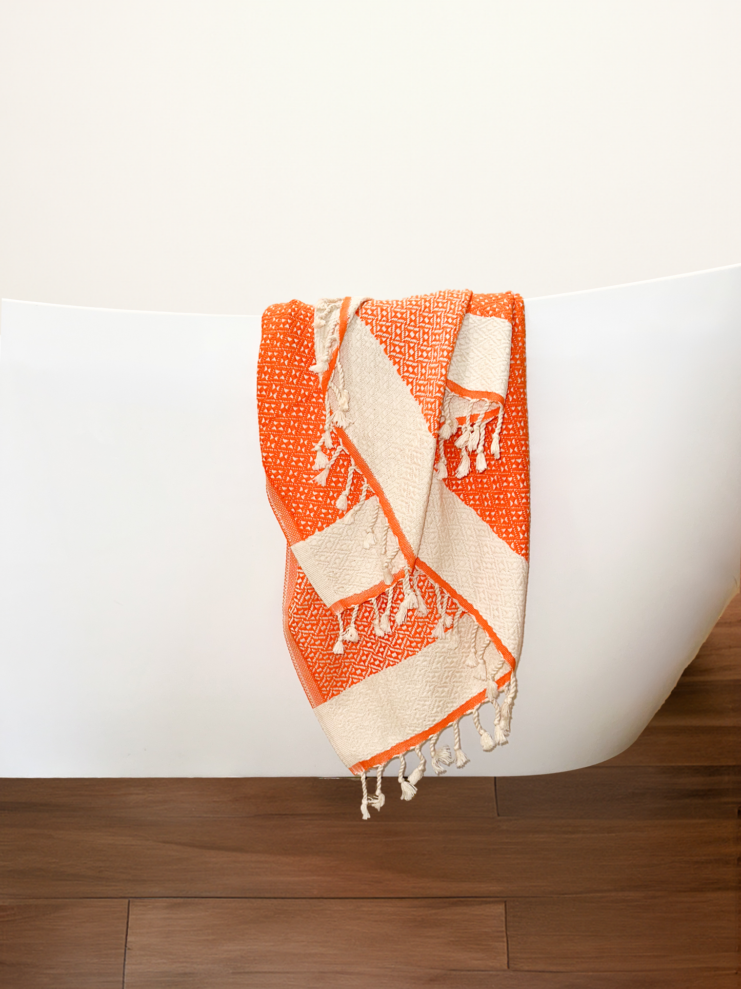 Body Towel (Flat Weave): Butterfly Pattern