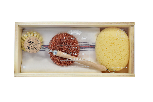 ANDRÉE JARDIN "TRADITION" DISH KIT IN WOODEN BOX