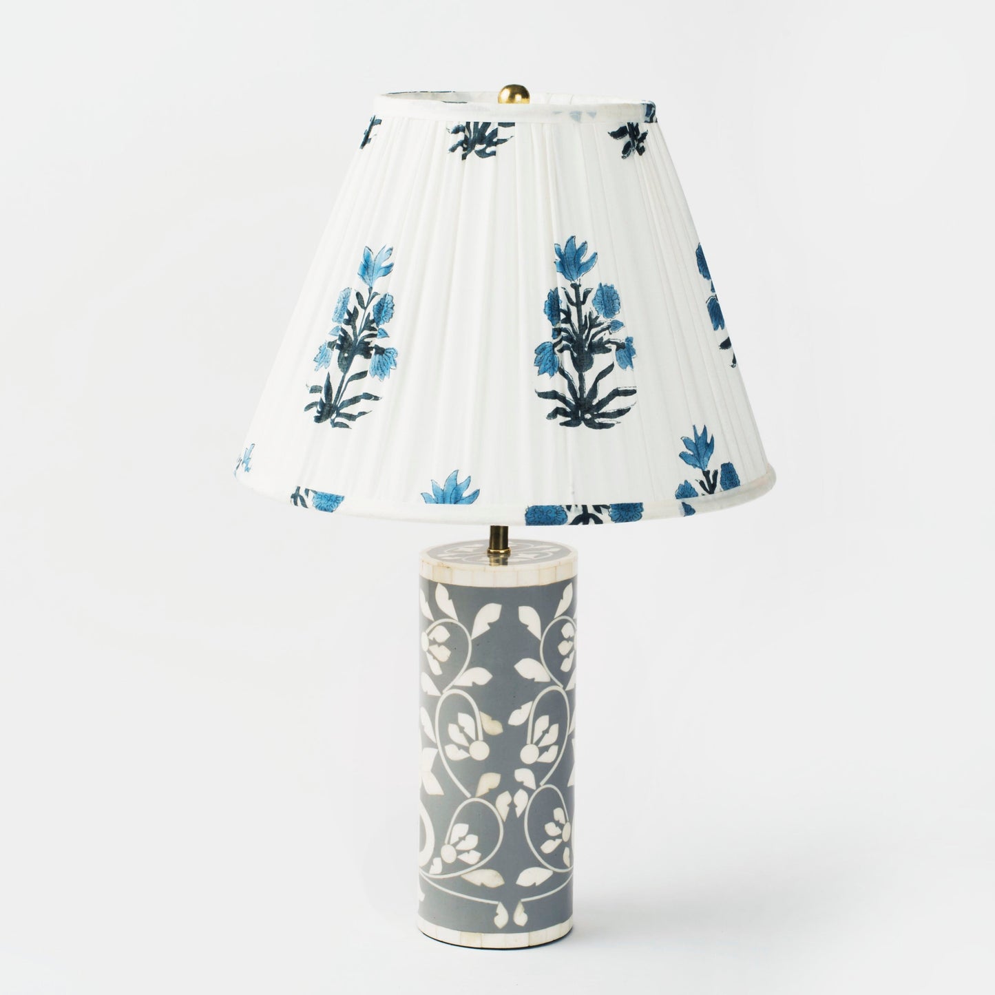 Floral Vines Table Lamp - Grey