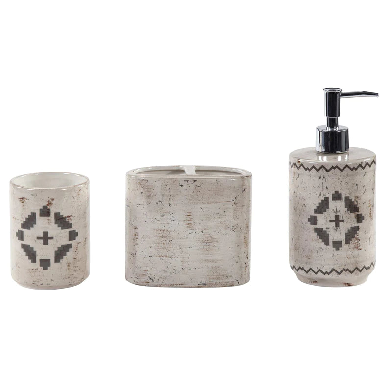 Dakota Ceramic Bathroom Set (3pcs)