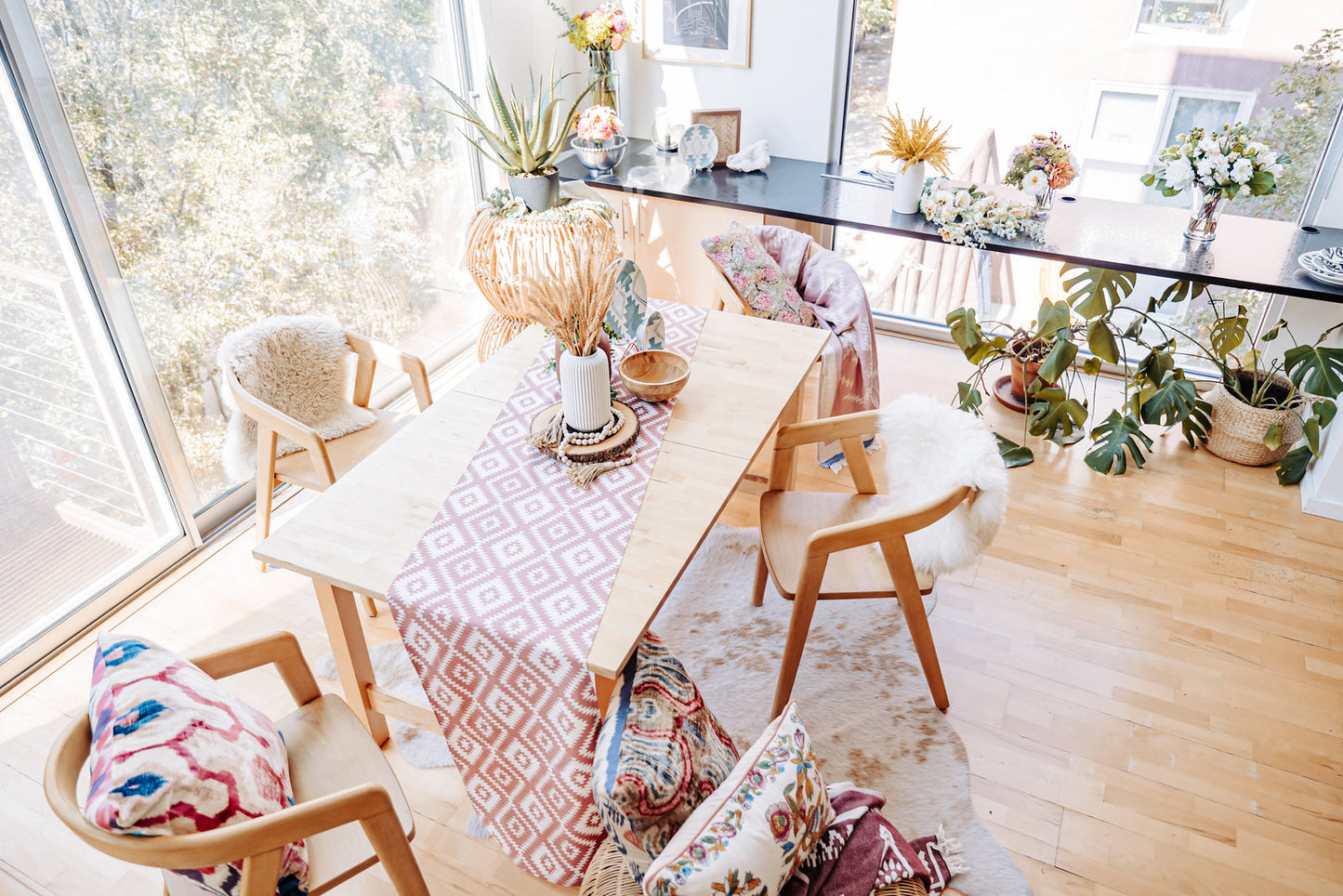 Southwestern Kilim Table Runner - 10 ft.